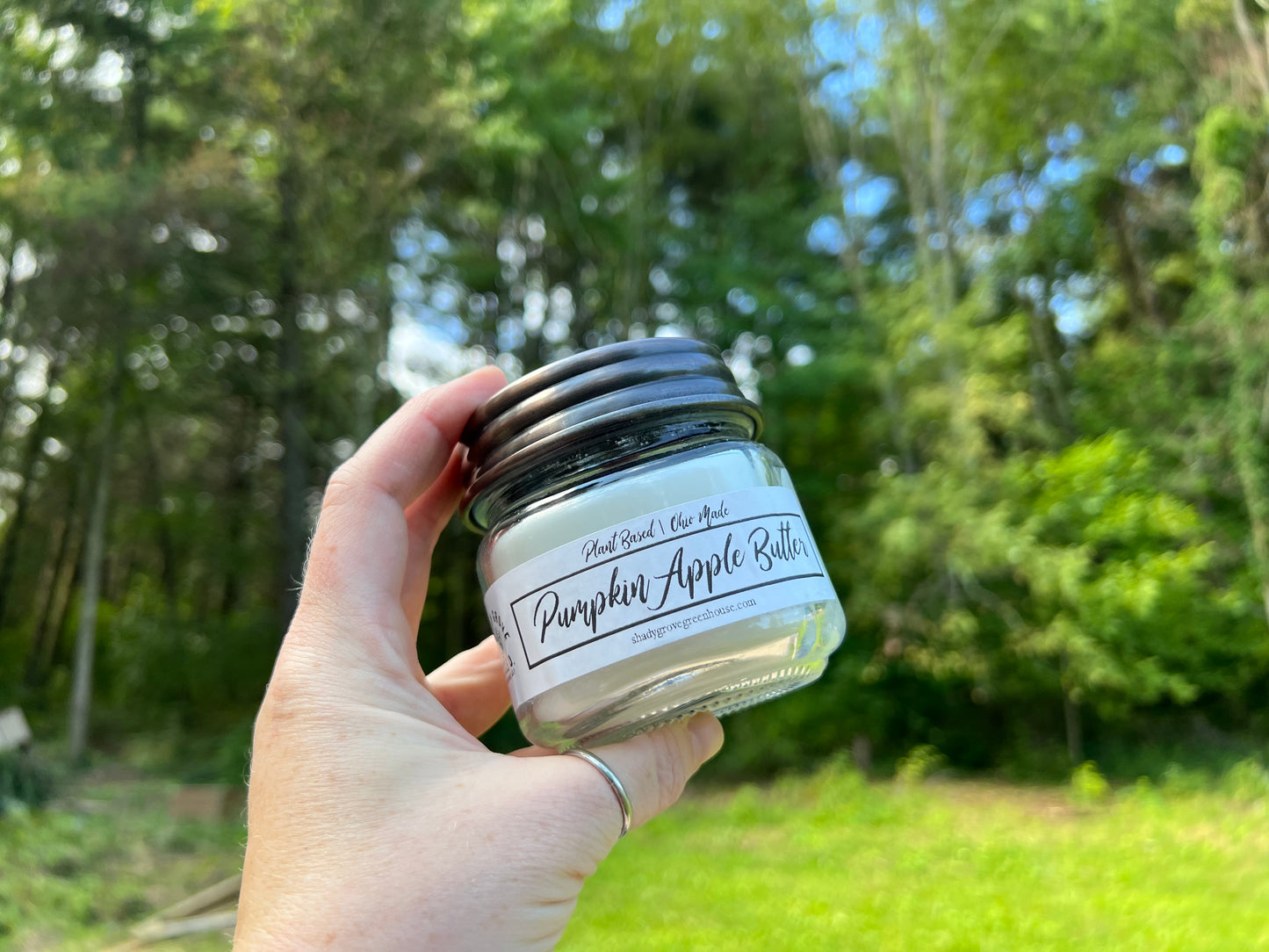 8oz Wooden Wick Jar Candle