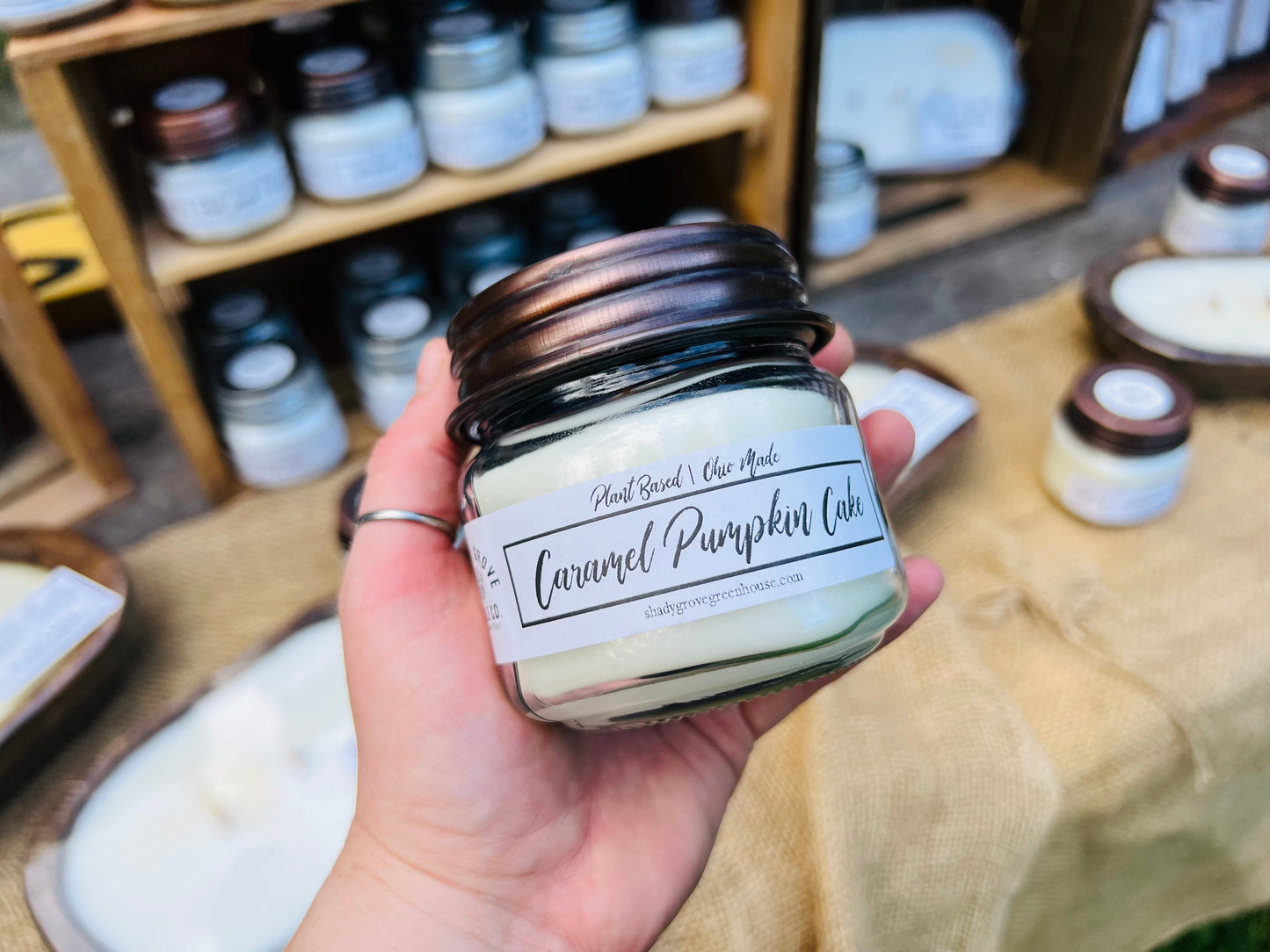 8oz Wooden Wick Jar Candle
