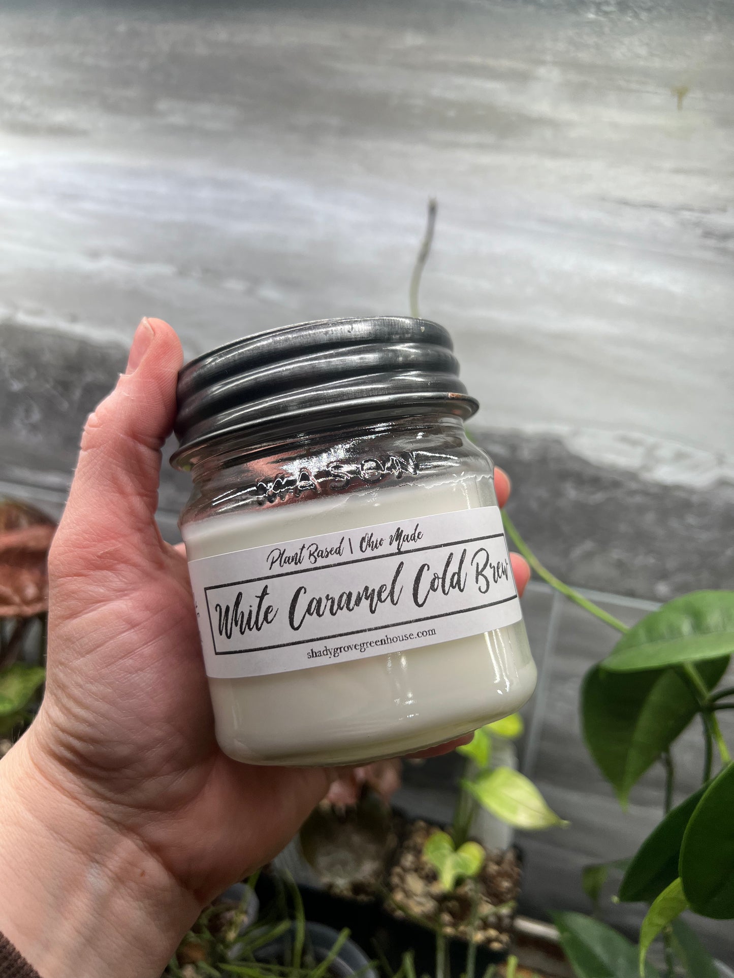 8oz Wooden Wick Jar Candle