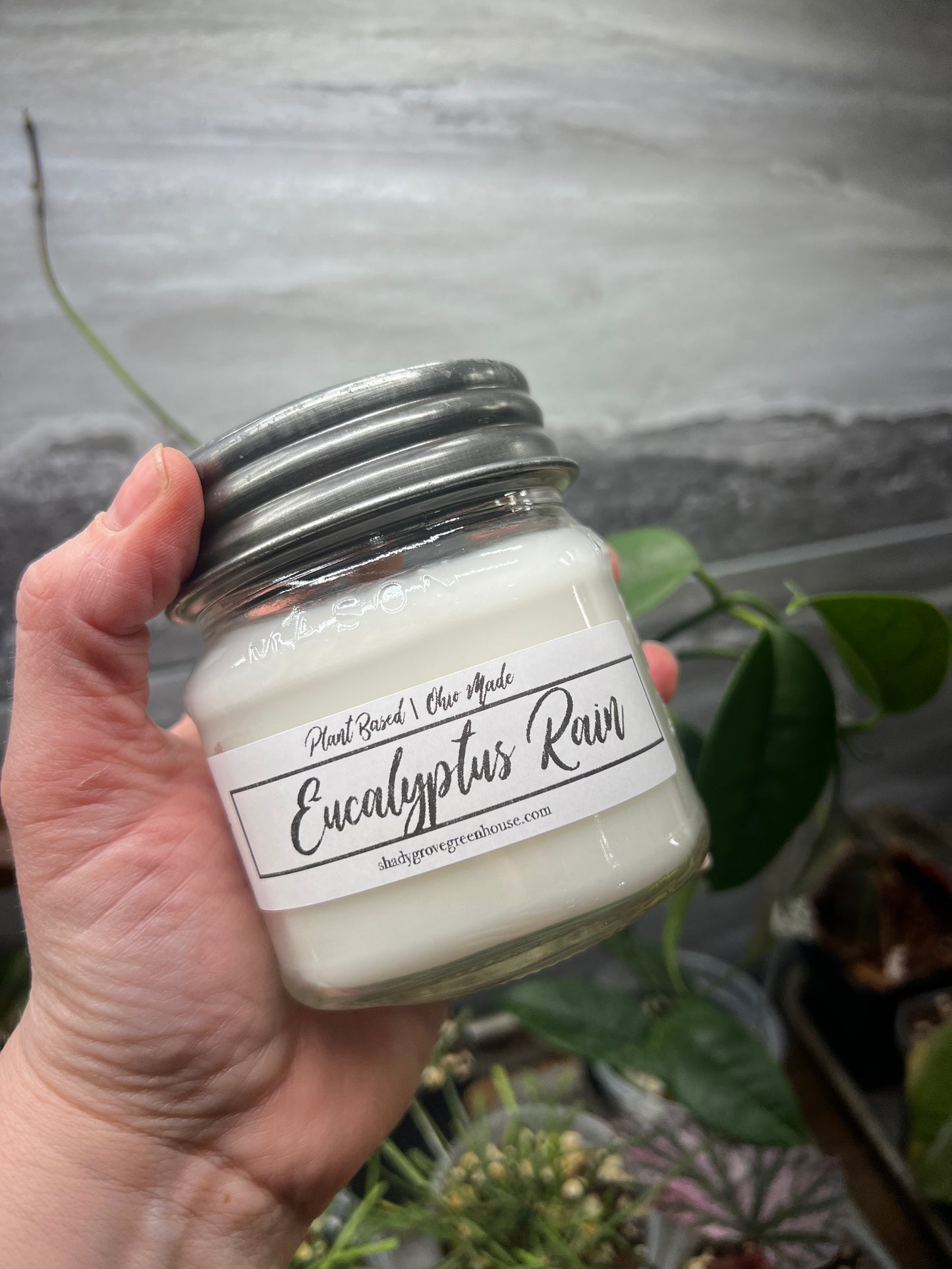 8oz Wooden Wick Jar Candle