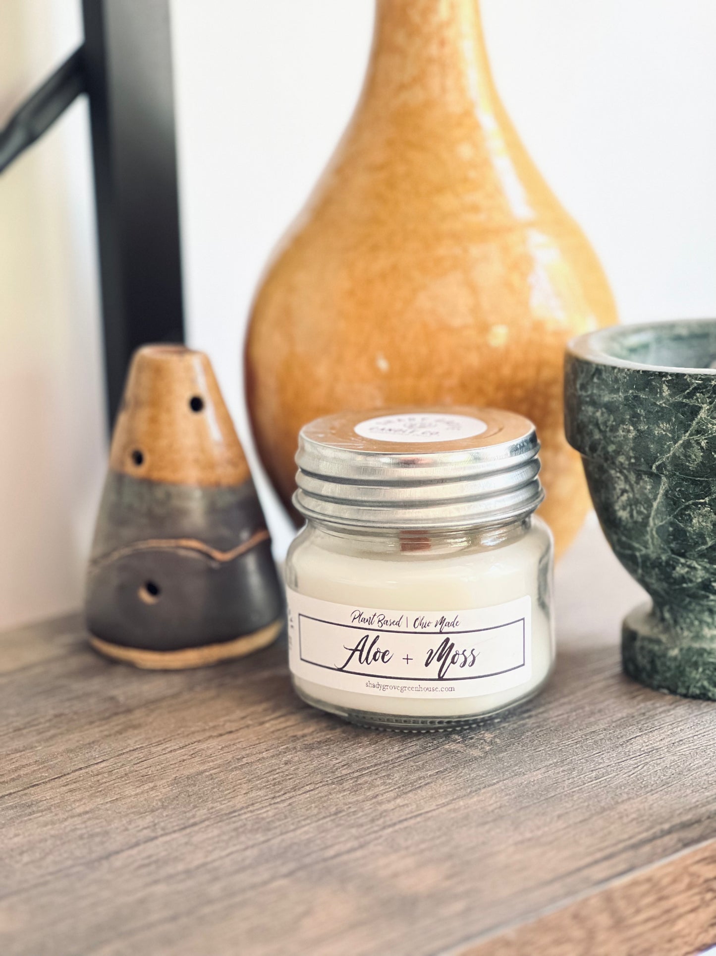 8oz Wooden Wick Jar Candle