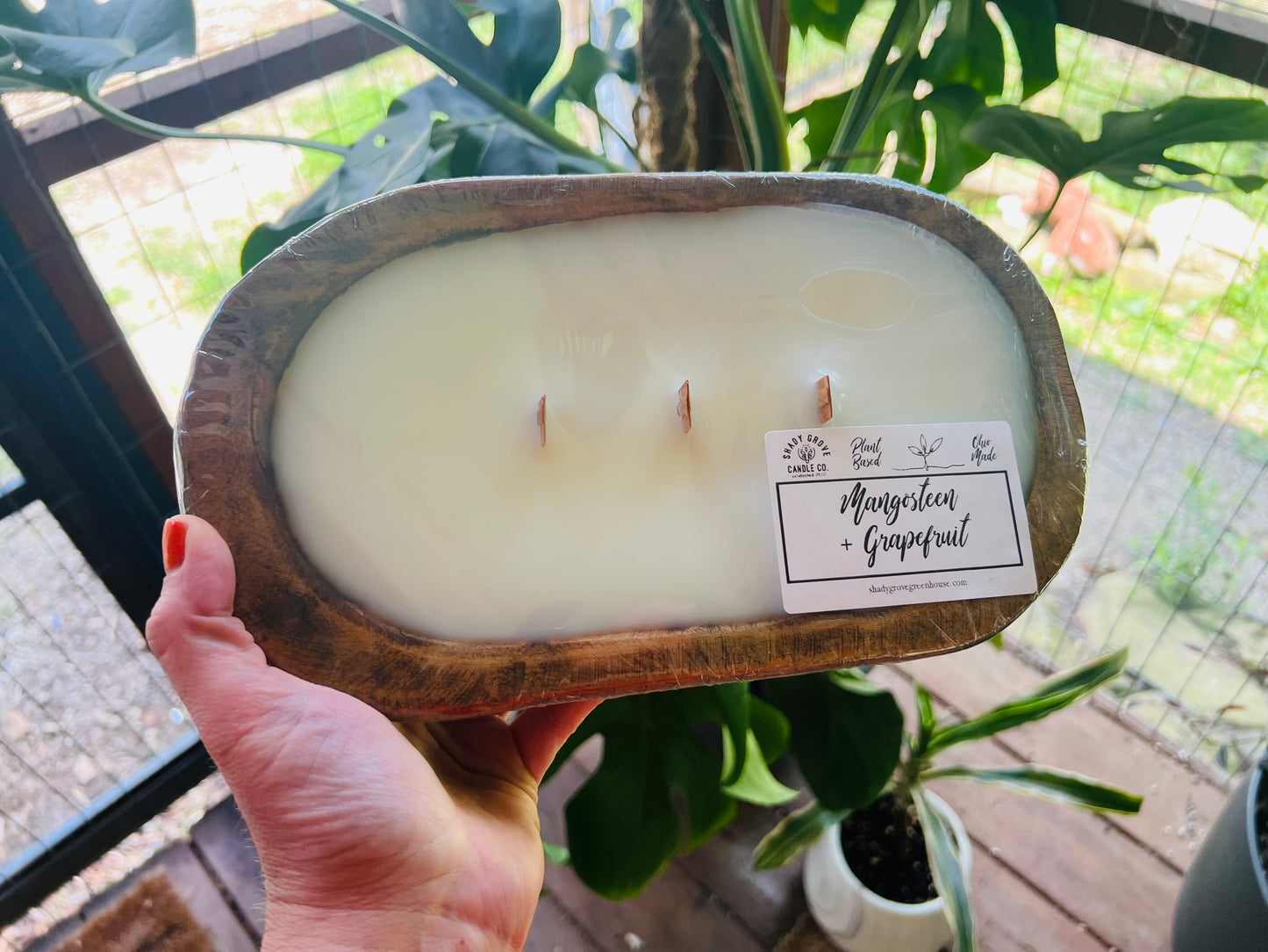 Almost Perfect Wooden Wick Dough Bowl Candle