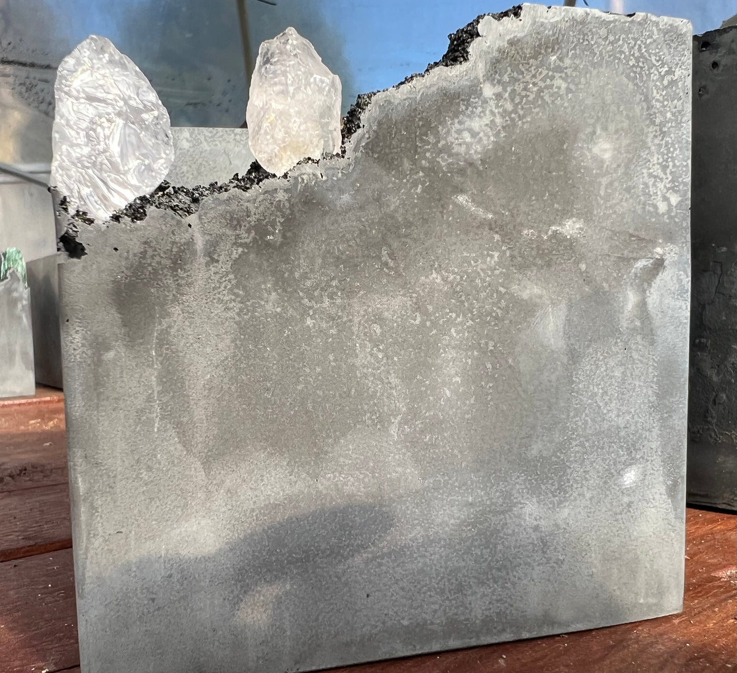 Shadystone Quartz Crystal Square Pot