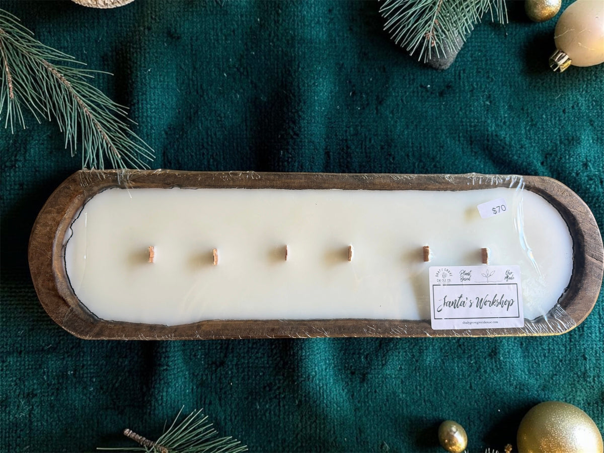 Wooden Wick Baguette Bowl Candle
