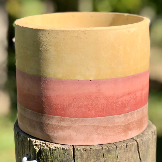 Shadystone Fall-Striped Round Pot