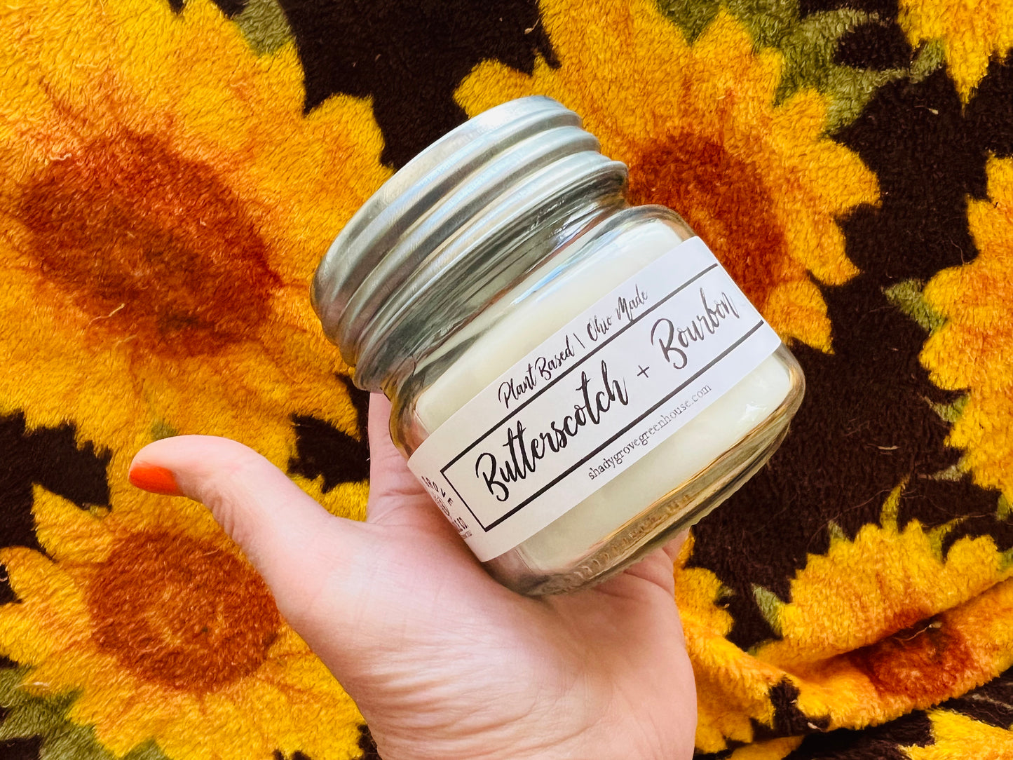 8oz Wooden Wick Jar Candle