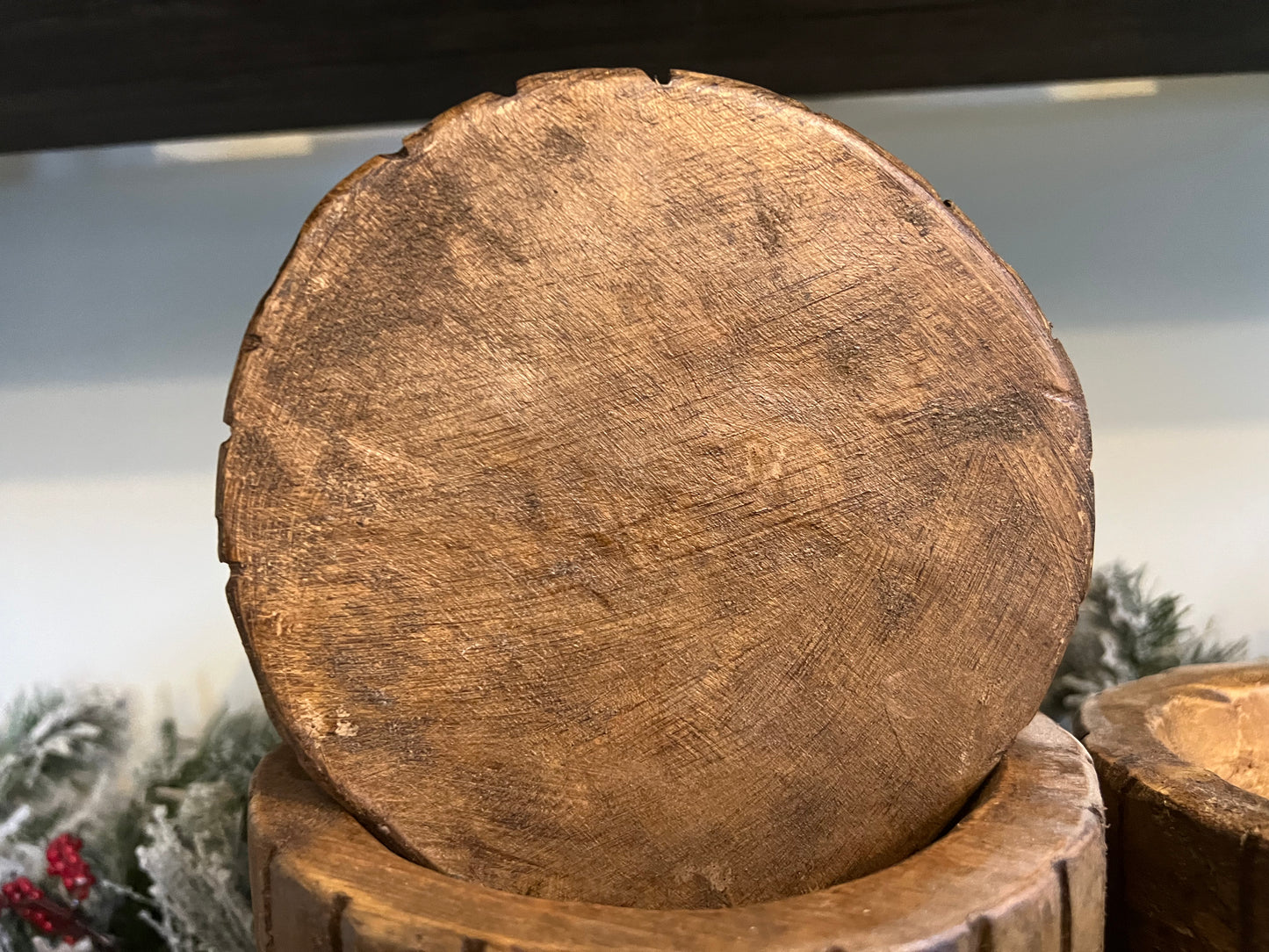 Hand Carved Round Bowl